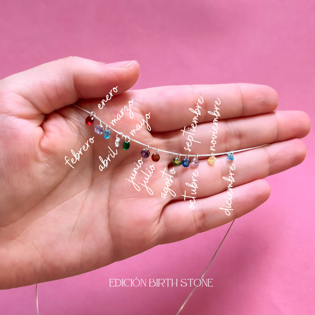 Personalized Initial Necklace - 925 Sterling Silver (May - August)